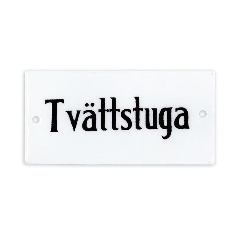 Emaljskylt ”Tvättstuga”