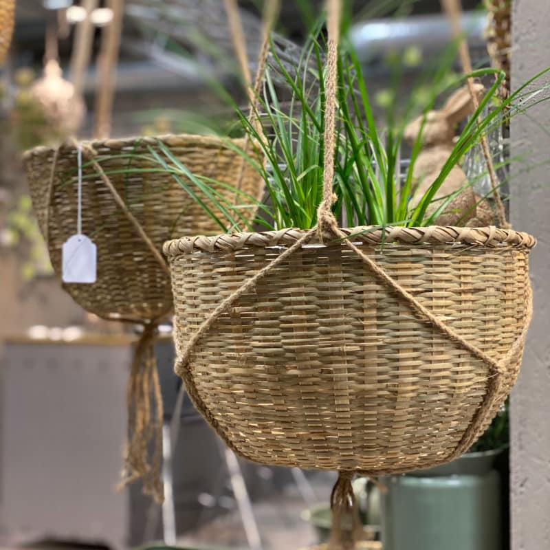 Ampel bambu i plastliner