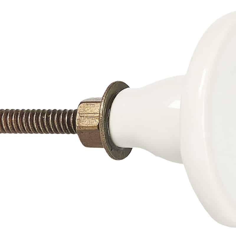 Knopp keramik vit