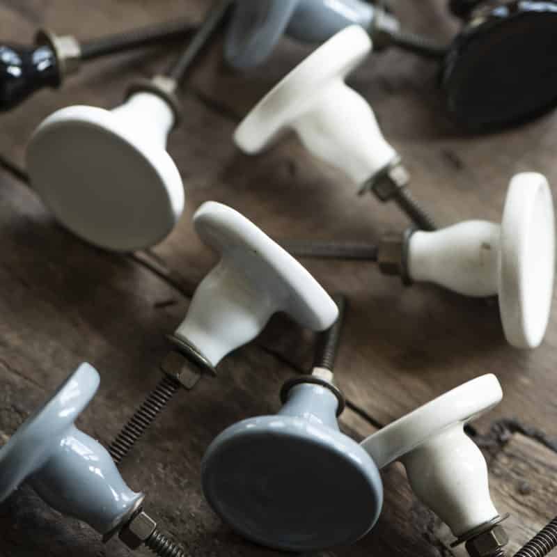 Knopp keramik creme