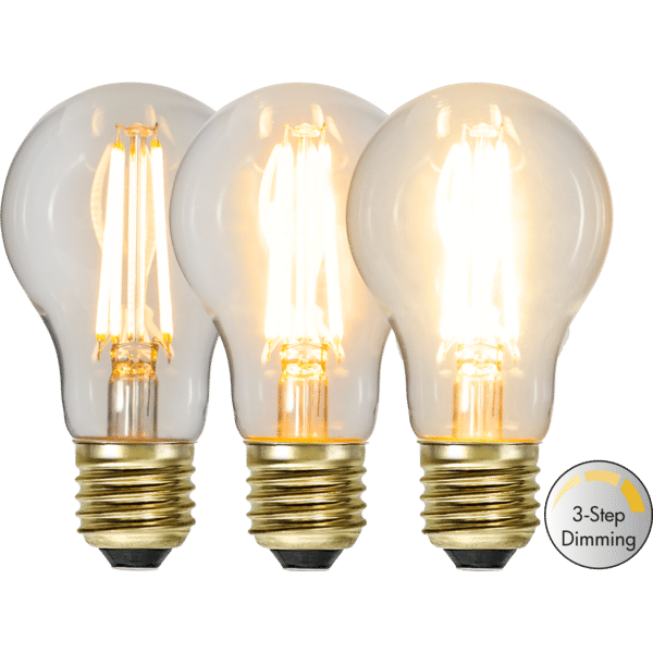 LED-LAMPA E27  3-STEP – klickdimmer vanlig strl