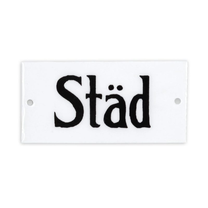 Emaljskylt ”städ”