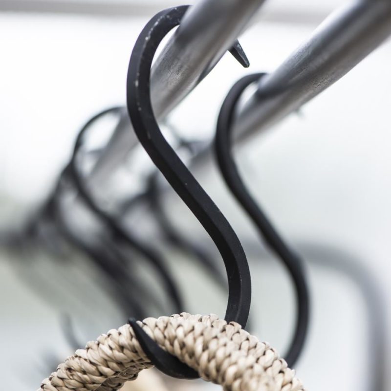 S-krok järn handgjord 13cm H