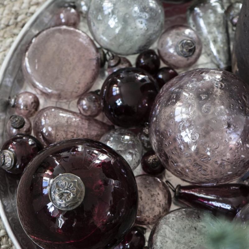 Julkula platt rosa modell stenat glas