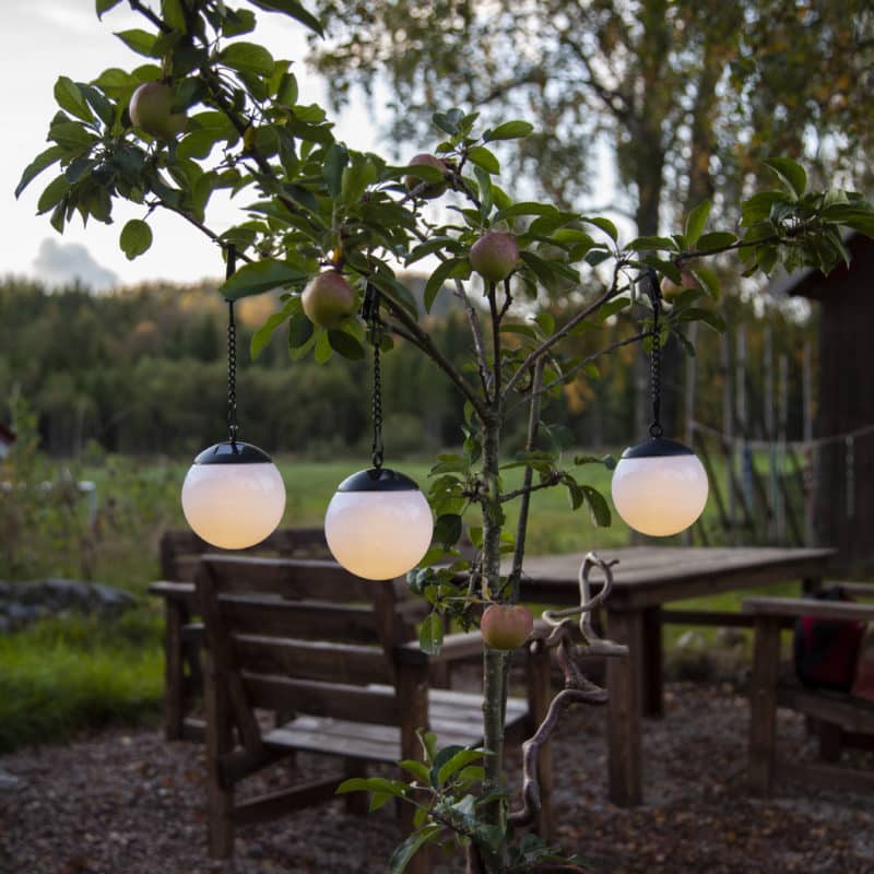 solcellsbelysning Globus 3pack