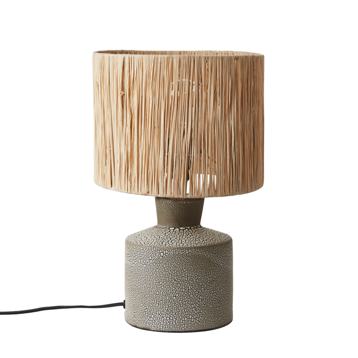 Lampa keramik greige inkl skärm