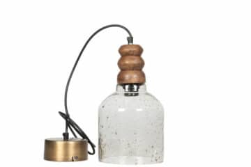 Taklampa/ Fönsterlampa trä/glas