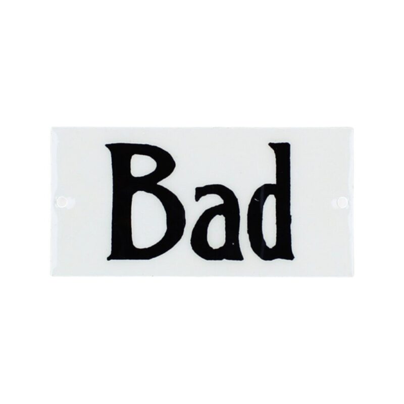 Emaljskylt ”bad”