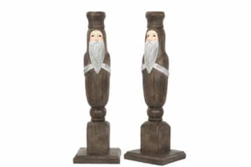 Ljusstake tomte natur 30cm