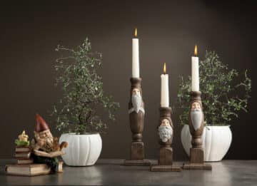 Ljusstake tomte natur 30cm - Bild 3