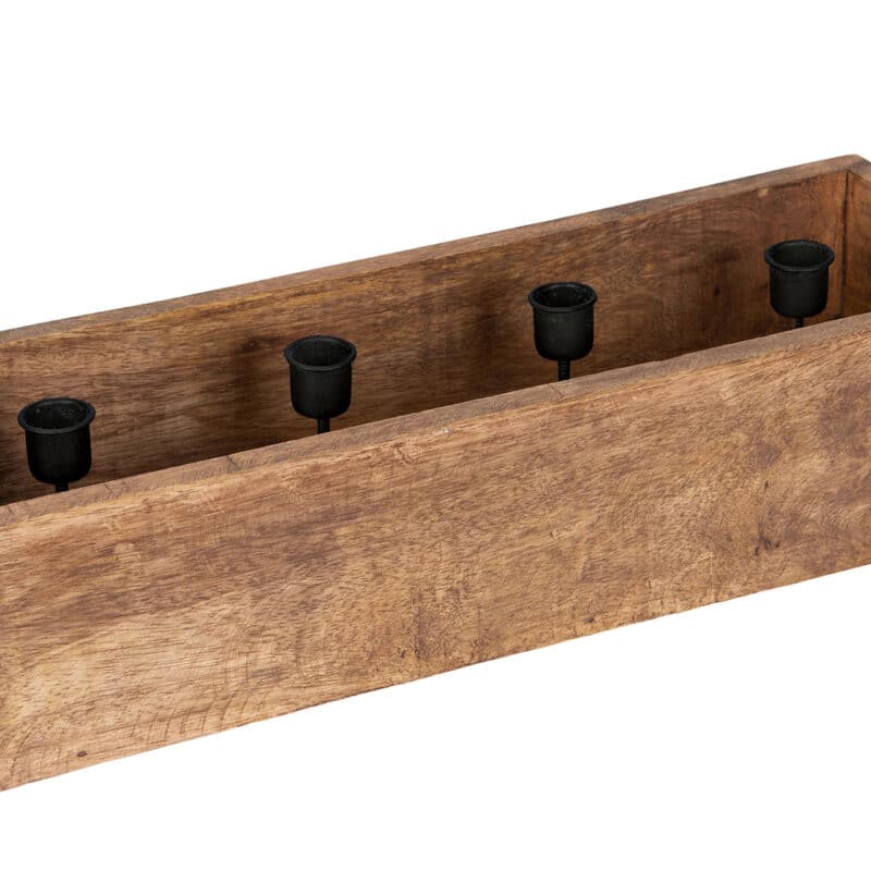 Adventsljusstake trälåda kronljus
