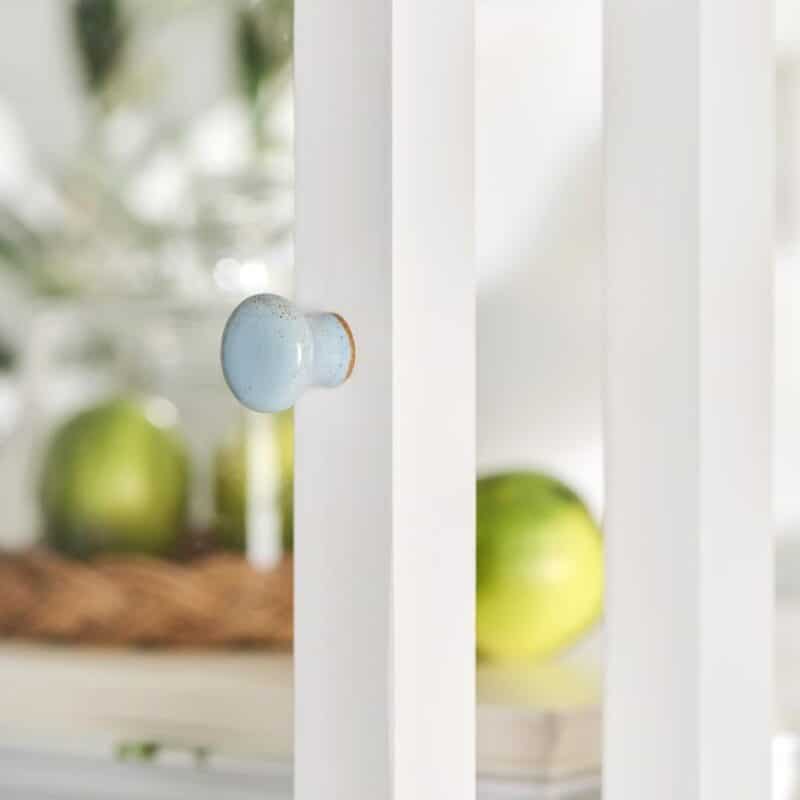 Knopp liten keramik blå