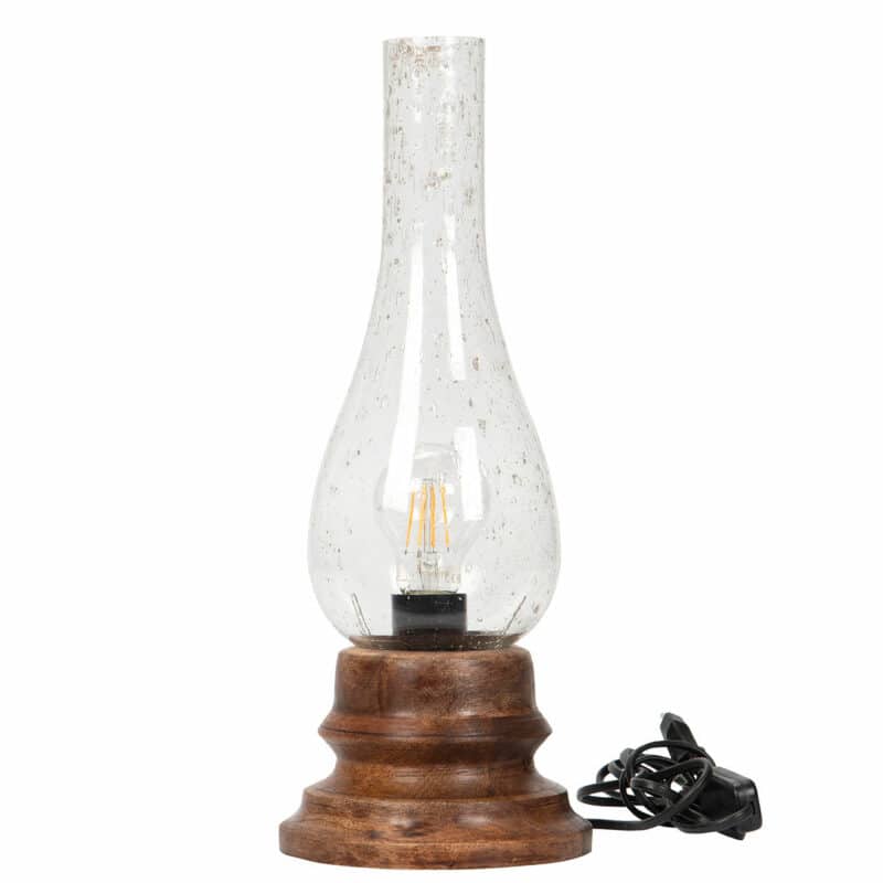 Bordslampa Trä / glas