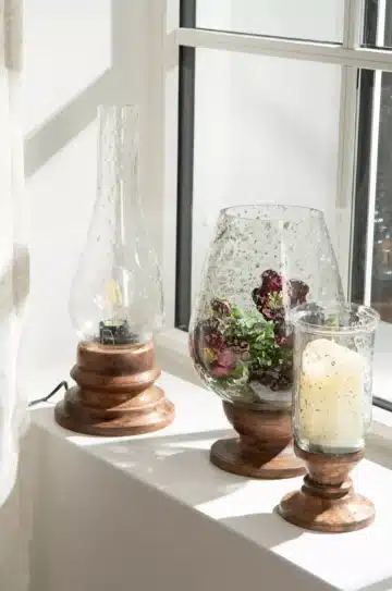 Bordslampa Trä / glas - Bild 3