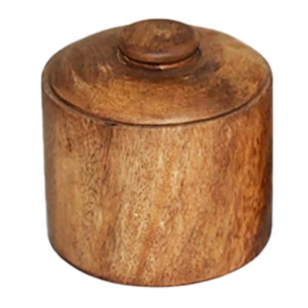 Träburk med lock 10cm