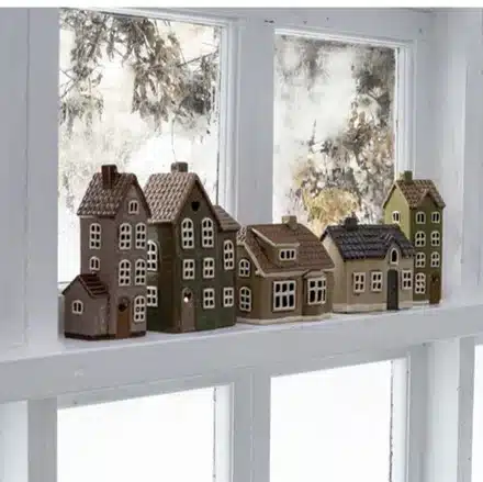 Keramikhus Grönt H 18cm