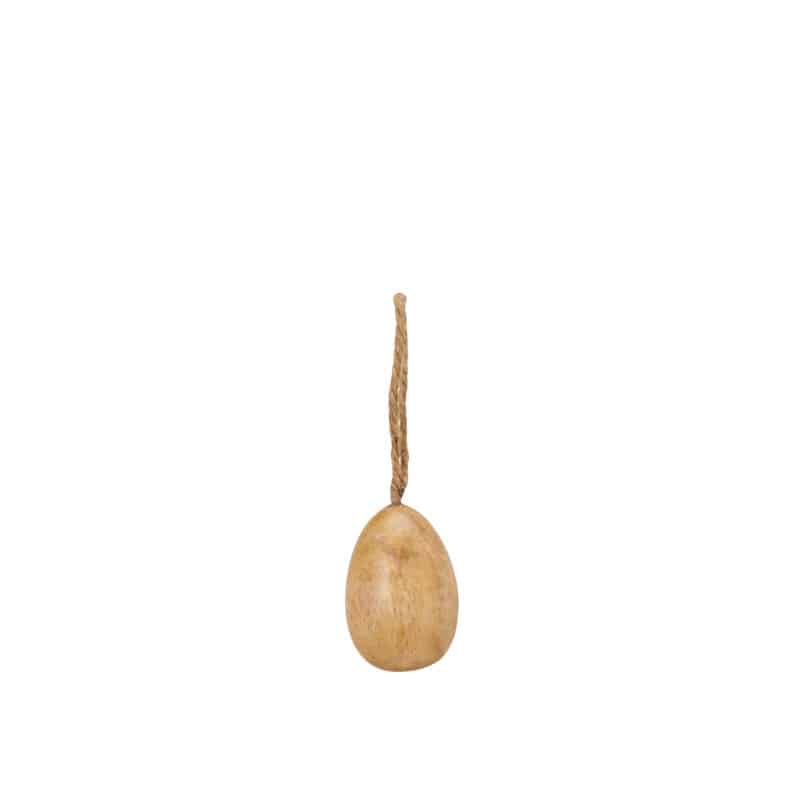 Ägg hängande i trä och jute