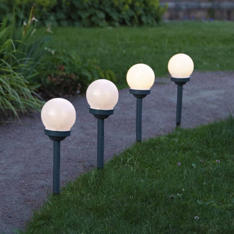 Solcellsklot på spett 29cm