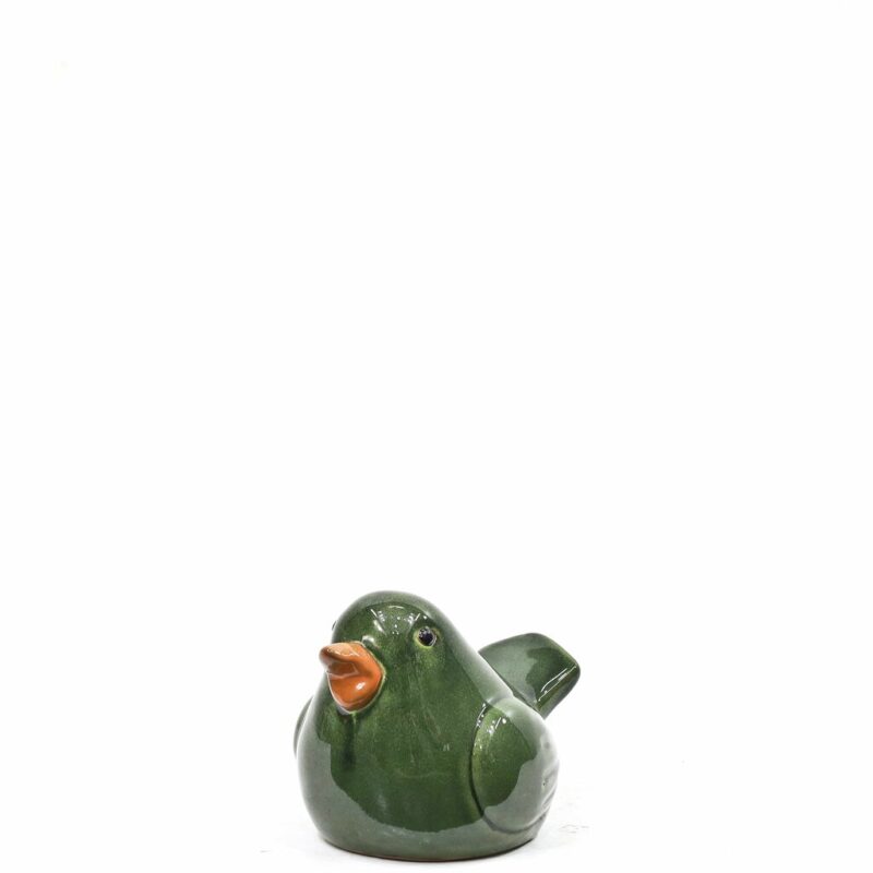 Fågel grön porslin