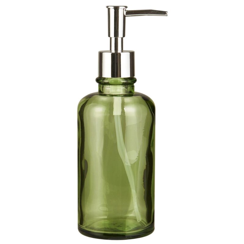 Tvålpump i glas grön