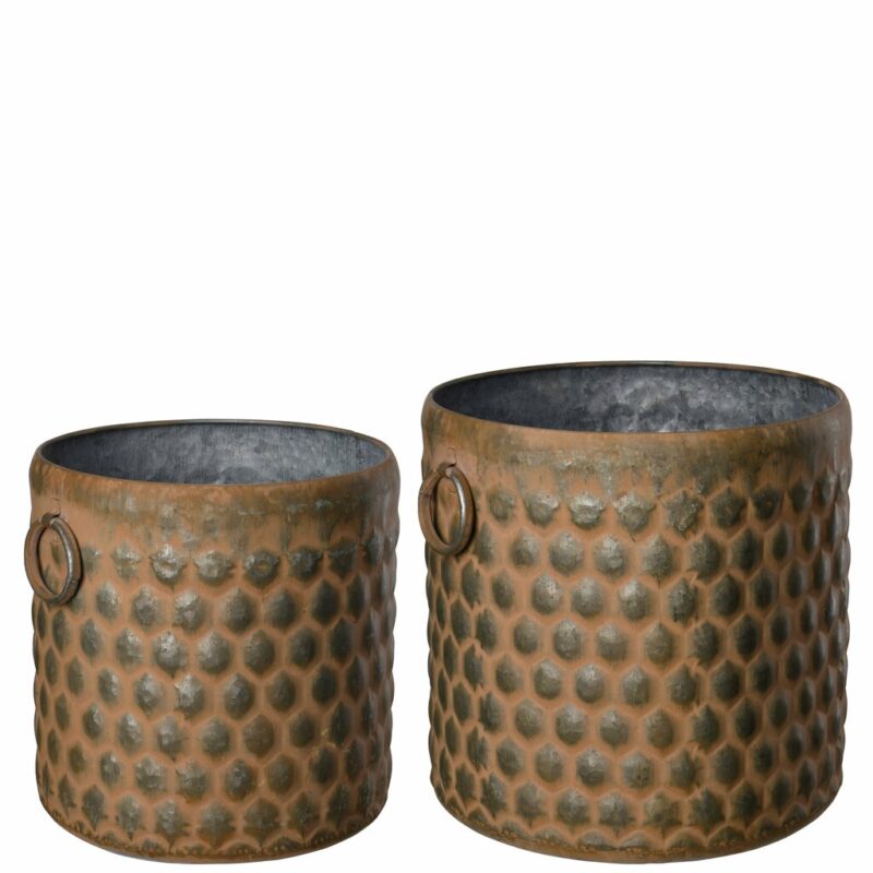 Kruka metall brun/rost D24,5cm