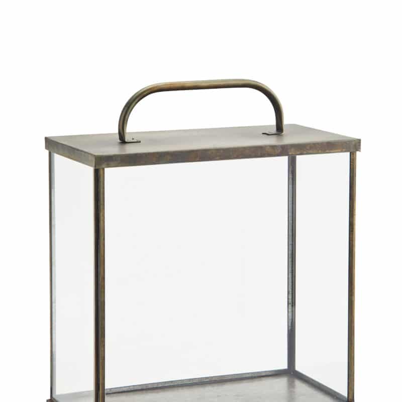 Lykta antik mässing 34cm