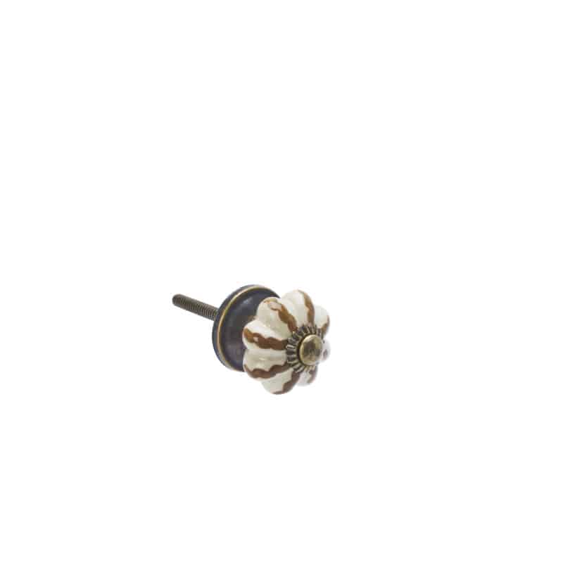 Knopp brun/offwhite 3cm