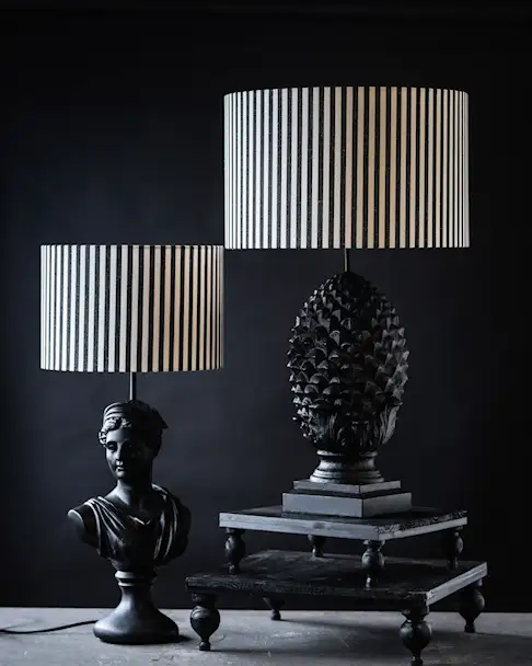 Lampskärm randig 30cm