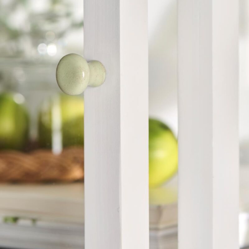 Knopp grön liten i porslin