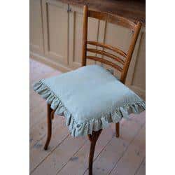 Vide kuddfodral Lindgrön med volang