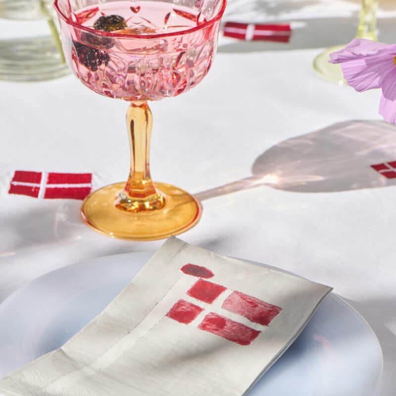 Vinglas Rosa och orange