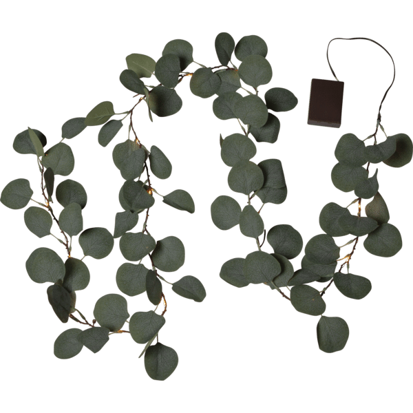 GIRLAND Eucalyptus med belysning och timer