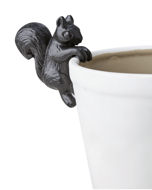 Krukdekoration ekorre gjutjärn