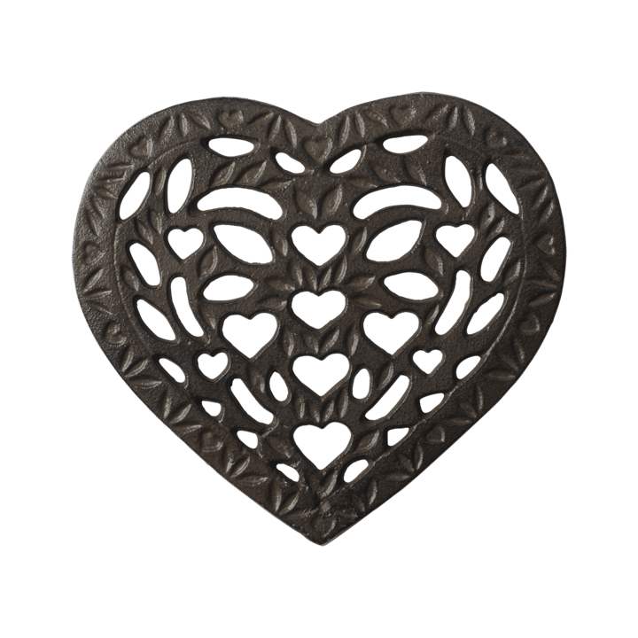 Grytunderlägg gjutjärn Hjärta