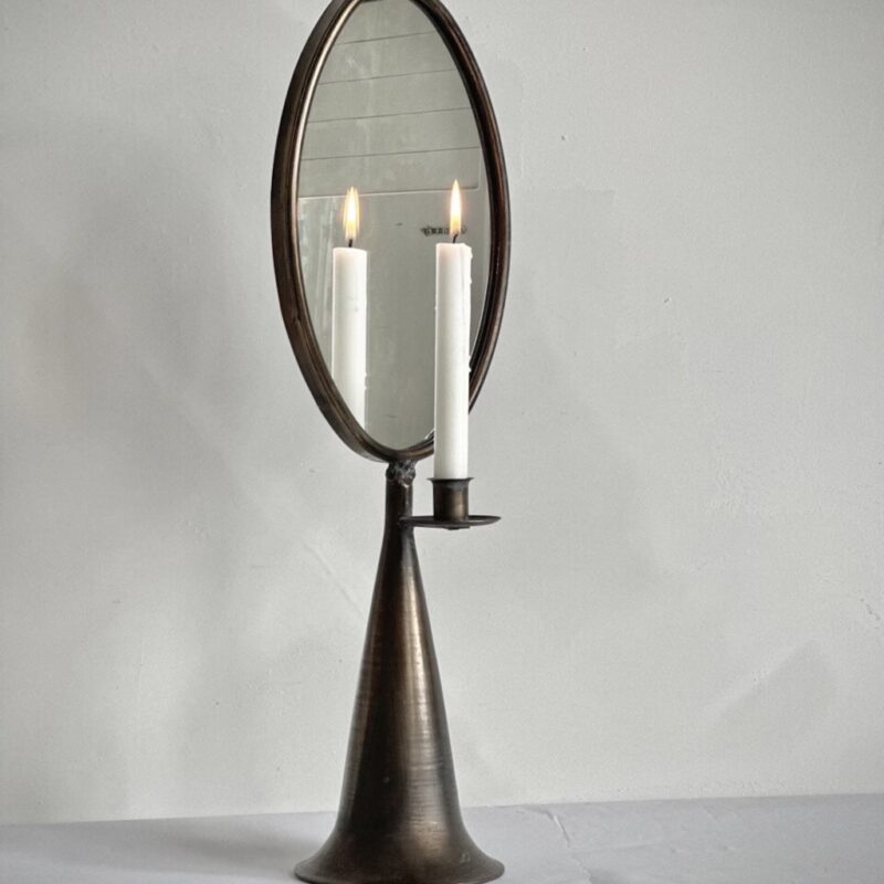 Ljusstake för kronljus med spegel hög