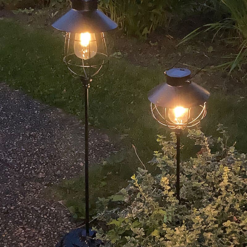 Solcell på pinne rund