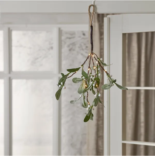 Mistel med ljusslinga 35cm Timer/batteri