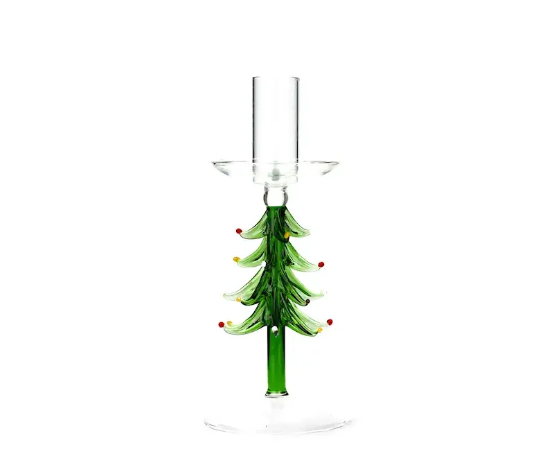 Ljusstake gran Glas 19cm
